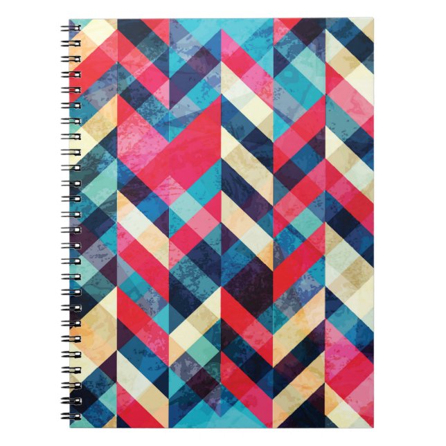 Carnet Hipster zigzag : grunge motif sans soudure. (Devant)