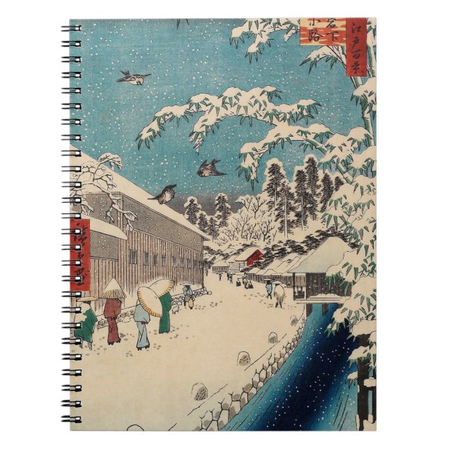 Carnet Hiroshige hiver paysage Japon pays (Devant)