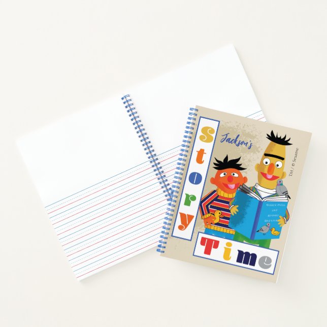 Carnet Histoire de Bert et Ernie | Ajouter Votre Nom (Intérieur)