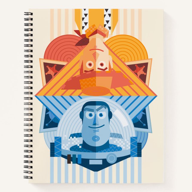 Carnet Histoire du jouet | Woody & Buzz Reversible Graphi (Devant)
