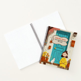Carnet Histoires de Petite Porte Petite Fille et Chat Bla