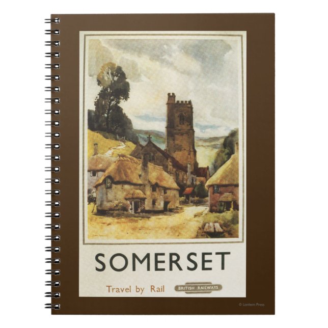 Carnet Historic Village Scene British Railway Poster (Devant)