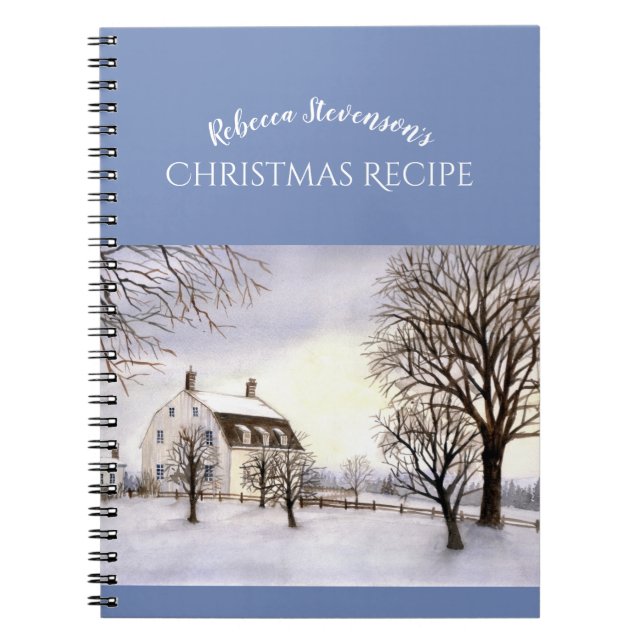 Carnet Hiver en Nouvelle-Angleterre aquarelle peinture (Devant)
