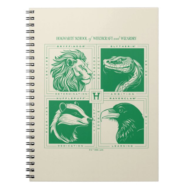 Carnet HOGWARTS™ Grille d'animaux de maison (Devant)