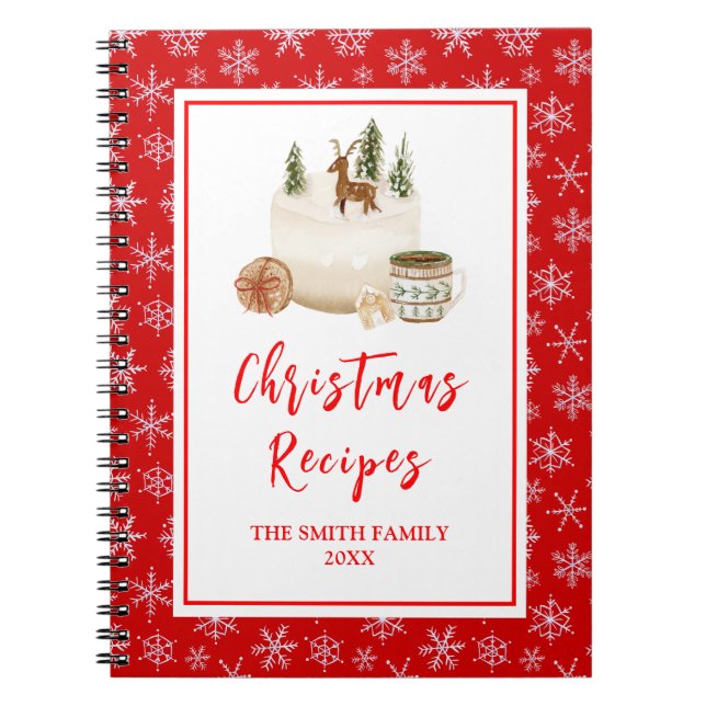 Carnet Holiday Baking Recipes Christmas Cake (Devant)