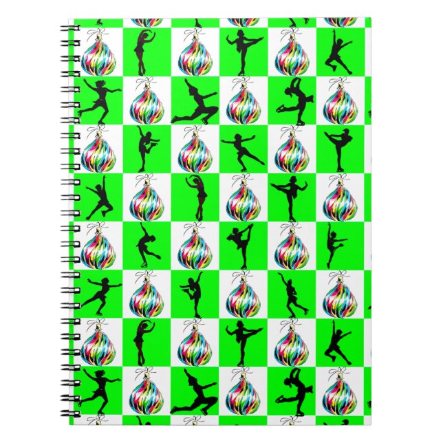 CARNET HOLLY JOLLY FIGURE SKATING NOËL DESIGN (Devant)