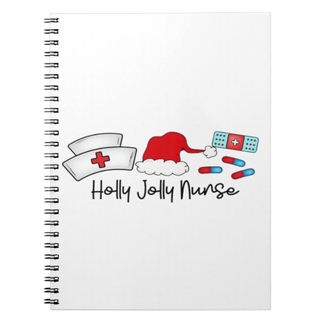 Carnet Holly Jolly Nurse, T-shirt classique d'Halloween (Devant)