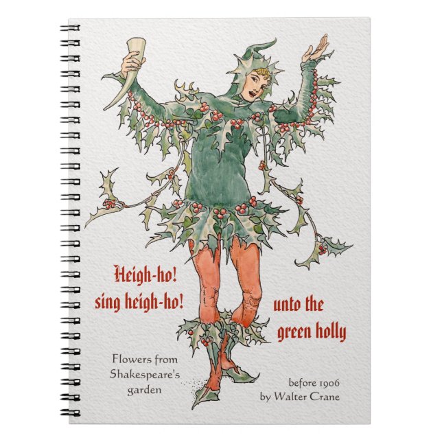 Carnet Holly man Walter Crane Flowers de Shakespeare (Devant)