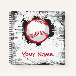 Carnet Home Run Baseball Splatter Design
