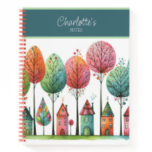 Homes heureux et arbres capricieux personnalisable