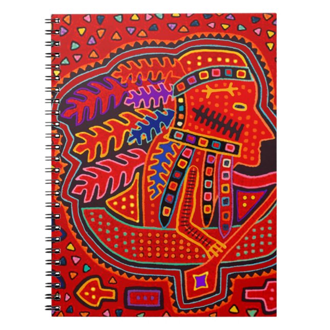 Carnet Homme Indien Kuna dans une Canoë (Devant)