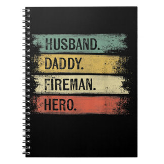 Carnet Homme Mari Daddy Fireman Hero Pompier
