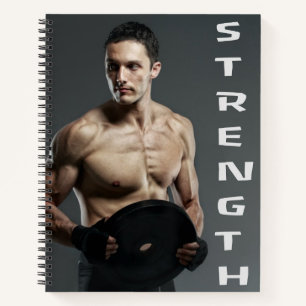 Carnet Homme Musclé Force Lever Poids Salle de Sport Entr