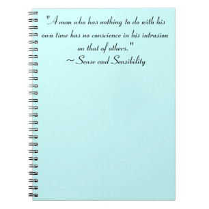 Carnet Homme sans temps Jane Austen Citation