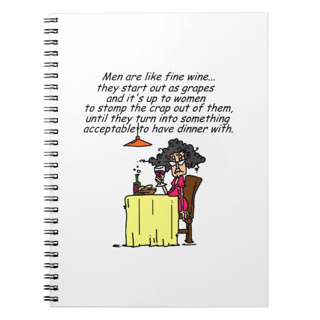 Carnet Hommes et FIne Humour de vin (Devant)