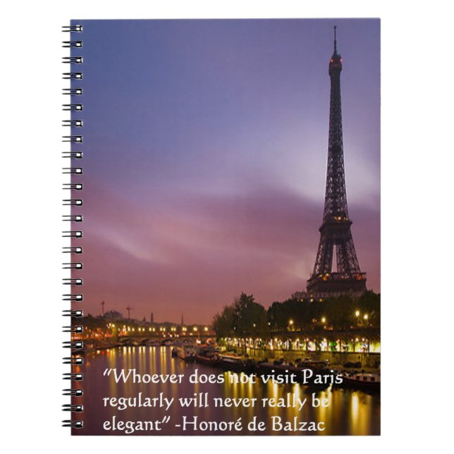 Carnet Hon de Balzac Sur Paris France (Devant)
