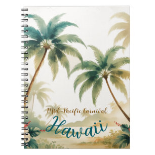 Carnet Honolulu Voyage Hawaïen de style vintage