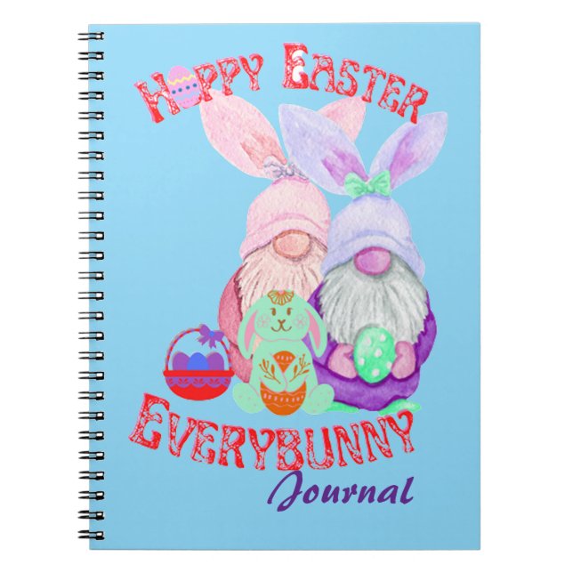 Carnet Hoppy Easter Everybunny and gnome (Devant)