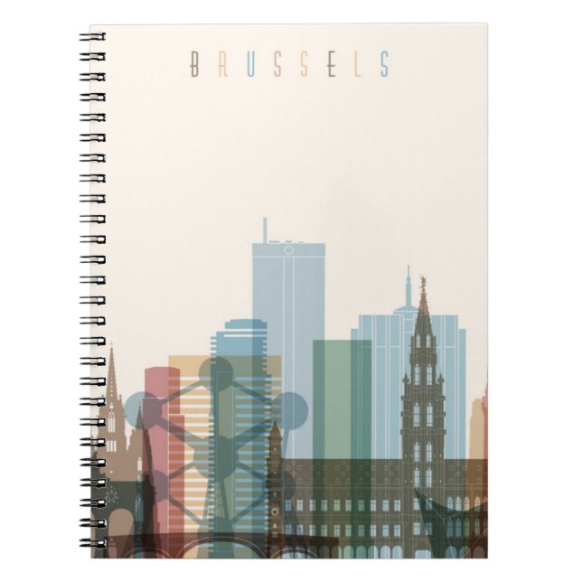 Carnet Horizon de ville de Bruxelles, Belgique | (Devant)