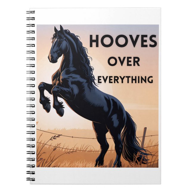 Carnet Horse Lovers Notebook  - Hooves Over Everything (Devant)