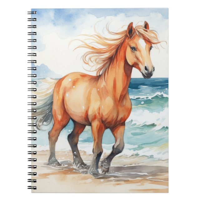 Carnet Horse on Beach (Devant)