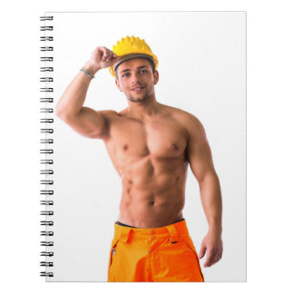 Carnet Hot Guy Sexy Stud Construction Worker Shirtless