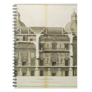 Carnet Houghton Hall : section transversale du Hall et du