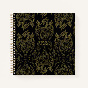 Carnet HOUSE OF THE DRAGON   Gold Filigree Dragon Pattern