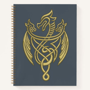 Carnet HOUSE of the Dragon   Golden Filigree Dragon Crest