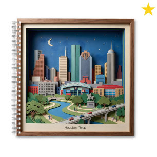 Carnet Houston Texas Amérique Art de Papier en Couches Di