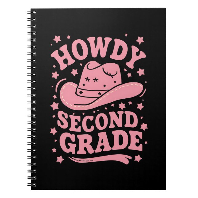 Carnet Howdy 2e Année Cowboy Cowgirl Retour À L'École (Devant)