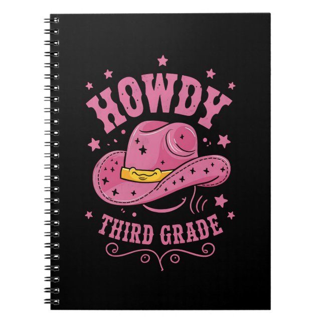 Carnet Howdy Cowboy De 3E Année Revenir À L'École (Devant)
