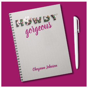 Carnet Howdy Gorgeous Natural Lin Chic Floral
