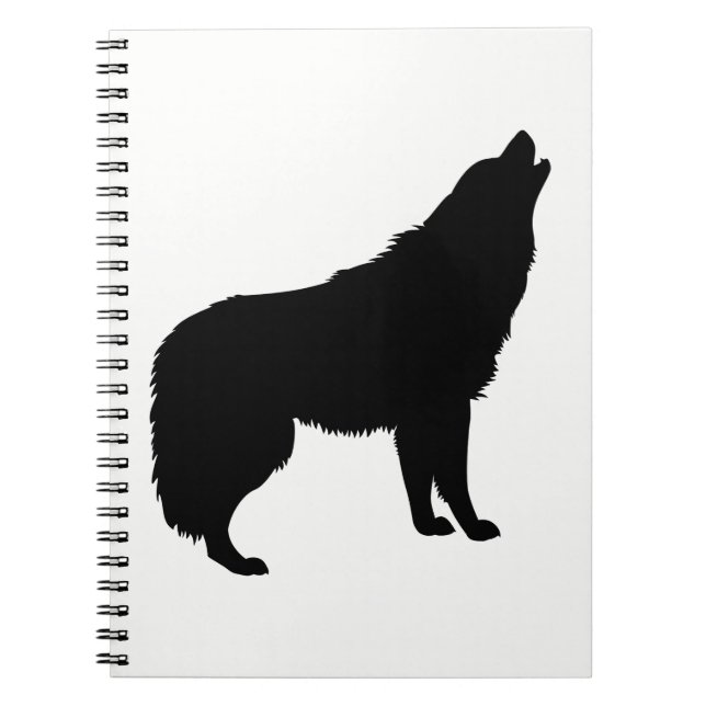 Carnet Howling Wolf Silhouette (Devant)
