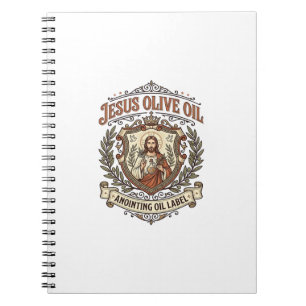 Carnet Huile d'onction d'olive Jésus Étiquette Huile d'Ol