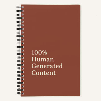 Carnet Human Generated Content Anti AI Notebook