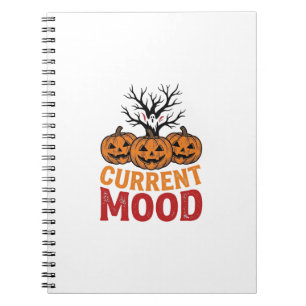 Carnet Humeur actuelle Halloween Citrouille Vintage Conce