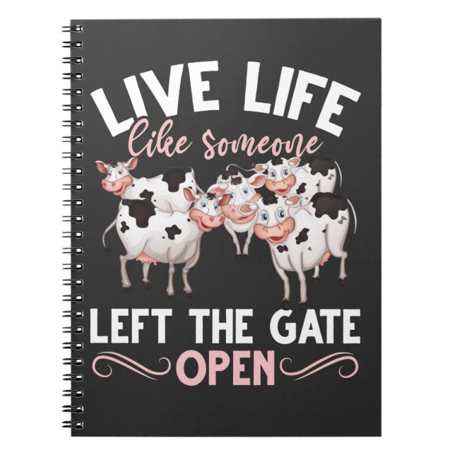 Carnet Humour animal de la ferme de la vache Heifer Plais (Devant)