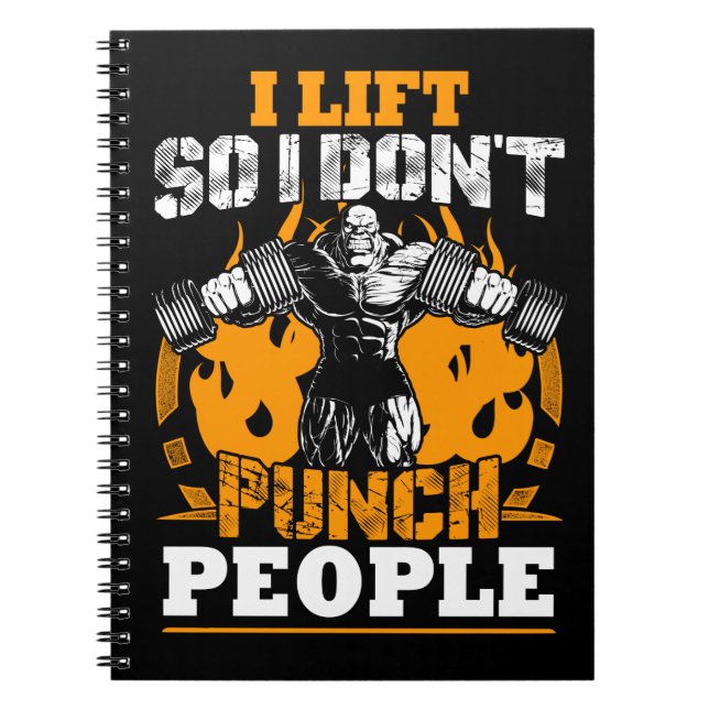 Carnet Humour d'entraînement (Je lève donc je ne punche p (Devant)