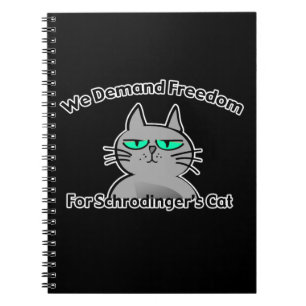 Carnet Humour drôle de geek du chat de Schrodinger