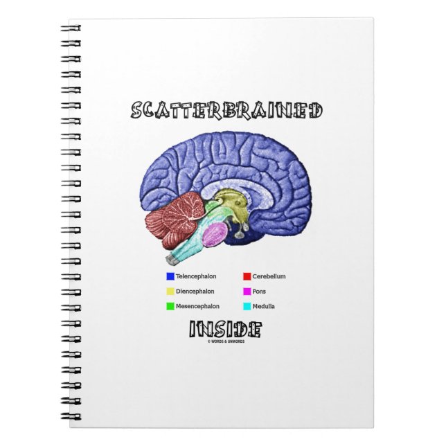 Carnet Humour Geek du cerveau interne à cerveau fragmenté (Devant)