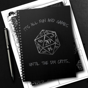 Carnet Humour RPG   Jeu amusant jusqu'à DM Crit Tabletop 