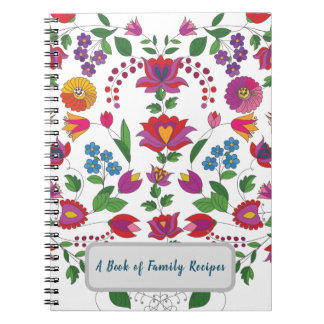 Carnet Hungarian Folk Floral Family Recipe Notebook