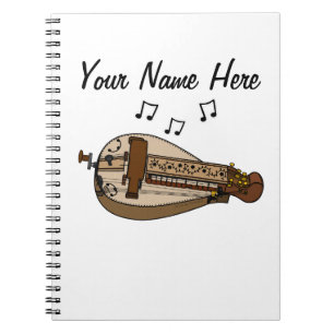 Carnet Hurdy Gurdy Musicien Folk Professeur Personnalisé