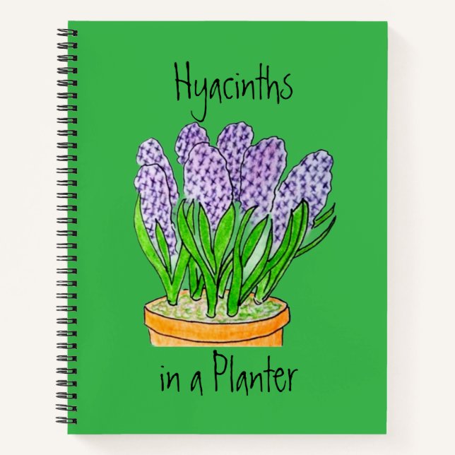 Carnet Hyacinthes pourpres a dans Planter (Devant)