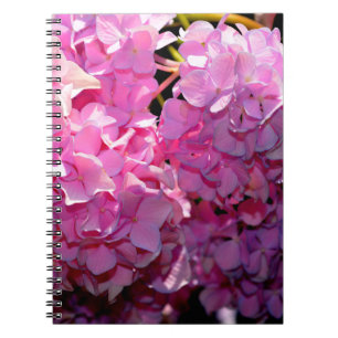 Carnet Hydrangée rose romantique