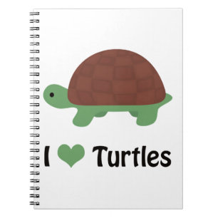 Carnet I Coeur Tortues mignonnes Tortue cartonnée