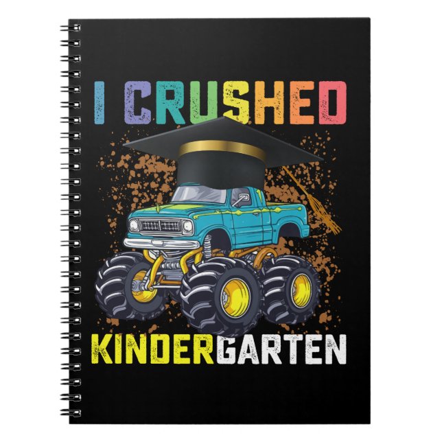 Carnet I Crushed Kindergarten Monster Truck Graduation (Devant)