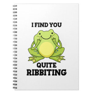Carnet I Find You Quite Ribbiting Funny Frog Pun