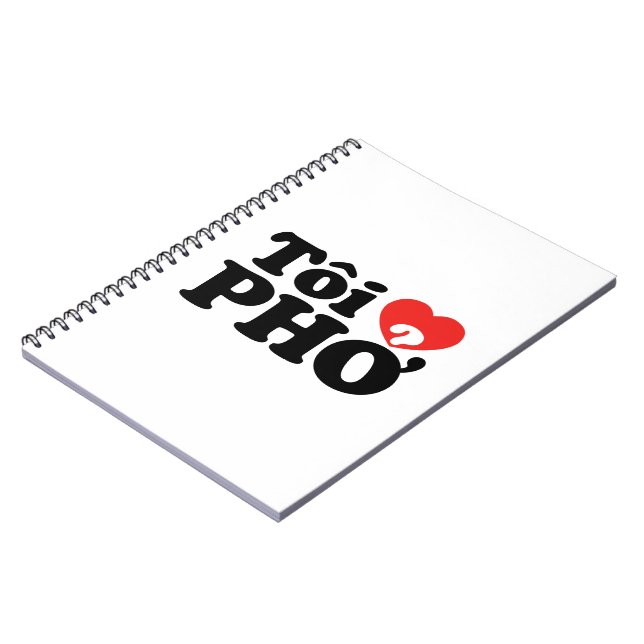 Carnet I Heart (Love) Pho (Tôi PHỞ) (Côté gauche)